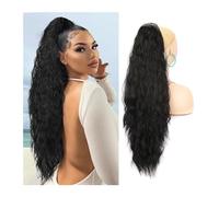 Hhmmei2024-23 Ponytail Extension 30 Inch Extra Long Drawstring Wavy Curly Ponytails Black Brown Synthetic Fiber Fake Hair piece for Women Ponytail Extension Ponytail Hair Extension(PT139-10BH26)
