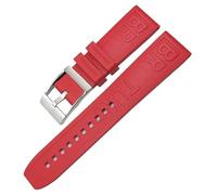 HHMRTYDG 20mm 22mm 24mm Rubber Strap Watch accessories for Breitling SUPEROCEAN Avenger Color Watchband Diving Sports Wristband Bracelets(Red black,20mm)