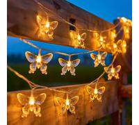 HHMTAKA Butterfly Fairy Lights,3M 20 LED USB String Fairy Lights Indoor Decorative String Lights for Christmas, Party, Wedding,Balcony, Gazebo, Garden, Camping