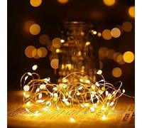 HHMTAKA Fairy Lights with 50 Warm White LEDs on 5m of Copper Wire Lights (Warm White)