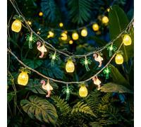 HHMTAKA Fairy String Lights 3M 20 LED Flamingo Pineapple Palm Tree