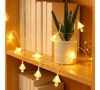 HHMTAKA Mushroom Decor LED String Lights 20LEDs Cute Fairy Lights Battery Operated String Fairy Lights on 3.25m of Clear Cable for Any Decoration