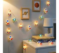 HHMTAKA Outer Space Elements Children’s Fairy String Lights 3M 20LED Cartoon String Lights Children's Room Decoration Lights Battery Operated Indoor Use String Light for Nursery Kids Bedroom