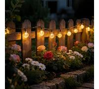 HHMTAKA Solar Fairy Lights Outdoor Waterproof 50LED Solar Garden Lights 8 Mode 9.5M/31FT Indoor/Outdoor Crystal Ball String Lights for Garden Patio Yard Home Christmas Parties Wedding