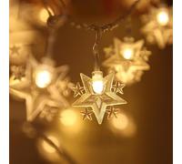 HHMTAKA Star Fairy Lights 6M 40Pcs LED USB String Lights Decoration Lightning for Christmas Wedding Birthday Valentine Party Bedroom (Warm White)