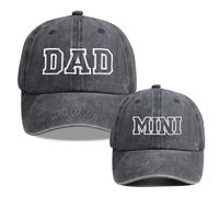 HHNLB 2 PCS Mama and Mini Hats for Women Girls, Adjustable Embroidered Cotton Parent-Child Matching Mom Daughter Baseball Cap, Dad Mini Embroidered Black, One size