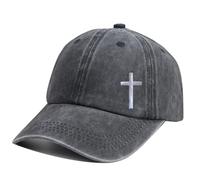 HHNLB Jesus Hats for Men Women, Adjustable Embroidered Cotton Christian Redeemed Baseball Cap, Embroidered Black, One size