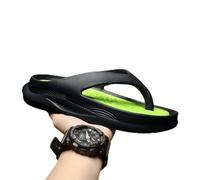 HHNNL Flip Flops Stylish Men Flip-Flops Male Soft Slippers Comfortable Massage Shoes Mens Outdoor Sport Slippers -Black-45-46
