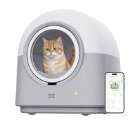 HHOLOVE TYPro Self Cleaning Cat Litter Box Automatic Hands-Free Smart Robot self Cleaning Cat Litter Box for Multiple Cats with APP Control Safe with Litter Mat Waste Bags and Deodorizer