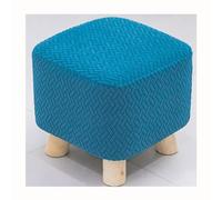 HHONGWYT Foot Stool Covers Square Small 9.8"~11.8"X 5.9"~7" Ottoman Cover Foot Stool Covers Slipcovers Ottoman Slipcovers Square for Small Wooden Legs Footstool Ottoman,blue green,2 pieces