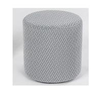 HHONGWYT Footstool Cover Round Small 30x30/40x35cm/Square 40x40/45x45/50x40cm Ottoman Cover pouffe Covers Stretch Velvet Jacquard Ottoman Slipcover with Elastic Bottom,#2,round45x45cm