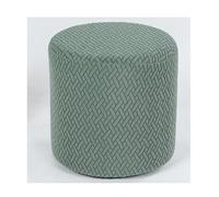 HHONGWYT Footstool Cover Round Small 30x30/40x35cm/Square 40x40/45x45/50x40cm Ottoman Cover pouffe Covers Stretch Velvet Jacquard Ottoman Slipcover with Elastic Bottom,#4,round35x30cm