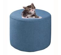 HHONGWYT Ottoman Cover Small Round Diameter 31/37/38/40/45/48/50/ 63CM Pouffe Cover Round Foot Stool Storage Ottoman Cover Protector Footstool Ottoman Slipcover Cover,A12,45x45cm(17.7x17.7)
