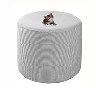 HHONGWYT Ottoman Cover Small Round Diameter 31/37/38/40/45/48/50/ 63CM Pouffe Cover Round Foot Stool Storage Ottoman Cover Protector Footstool Ottoman Slipcover Cover,A3,50x40cm(19.6x15.7)