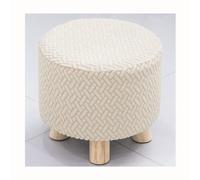 HHONGWYT Ottoman Slipcovers Small Square Round 9.8"~11.8" x 5.9"~7" Foot Stool Covers Small Square Round Ottoman Cover for Small Ottoman Stool with Wooden Legs,A9,2 pieces