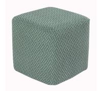 HHONGWYT Small Footstool Cover Square Stripe Velvet 40x40cm/ 45x45cm/60 x 60cm Stretch Ottoman Cover Customize large/Medium Pouffe Cover Square Ottoman Slipcover,#2,60x60x40cm