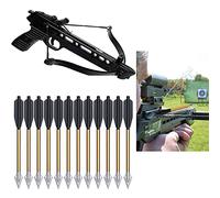HHORB 6.3 Inch Aluminium Crossbow Bolts Arrows with High Impact Bolts 50-Pounds And 80-Pounds, for Mini Crossbow Hunting Pistol Precision Target Arrow Archery,36 PACK - Not Contain Crossbow