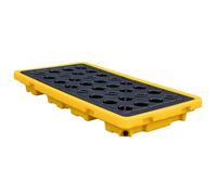 HHOZsafety Drip Tray for Barrels, Drip Tray Made of Yellow And Black Polyethylene Pallets, Removable Plastic Platform, Leak-proof Tray for Modular Factory Garages, Non-slip Storage Stack