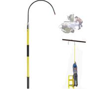 HHOZsafety Insulated Rescue Hook, Detachable Anti-electric Shock Emergency Rescue Pole With Non-slip Handle And Storage Bag, Emergency Care Safety And Defense Tool(Yellow,2m/6.6ft)