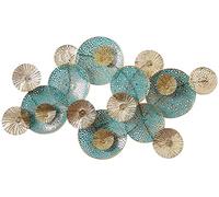 HHOZsafety Modern Wall Sculpture Decor Metal Wall Art Décor Sculpture, Wall-Mounted Three-Dimensional Wrought Iron Openwork Lotus Leaf Wall Decoration for Indoor and Outdoor Garden Artwork