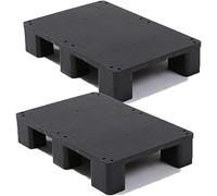 HHOZsafety Modular Plastic Pallets Storage Supports for Kitchen Cabinets & Warehouse Forklifts 2pcs Black 50x40x12cm Heavy Duty s for Garages & Goods Handling