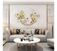 HHOZsafety Wall Decor Apricot Leaf Metal Wall Decor, Nature Wall Art, Wall Decor Bathroom Decor, Bedroom Decor And Kitchen Wall Decor, Wall Decorations for Living Room 120X60cm/47.2X23.6In