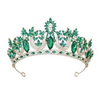 HHOZsafety Women's Rhinestone Royal Queen Crown Water Drop Bridal Headpiece For Wedding Birthday Prom Tiara Hair Jewelry Accessory
