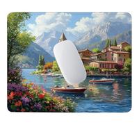 HHQGOUYG Coastal Town Mouse Mat - 14.17 × 11.81 in, Gaming Mouse Pad g-258