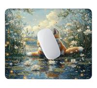 HHQGOUYG Fox By Pond Mouse Mat - 13.39 × 11.02 in, Gaming Mouse Pad g-347