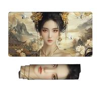 HHQGOUYG Gaming Mouse mat/Large Mouse Pad 500 x 250 x 3mm| XXL Mousepad | Desk Mat | Improved Precision and Speed | Rubber Base for Stable Grip on Smooth Surfaces, 50 x 25cm (Beautiful Woman) d-593