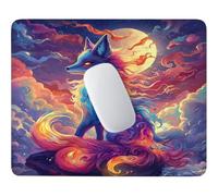 HHQGOUYG Small Mouse Pad 24x20cm, Magic Fox Gaming Mouse Mat F-677