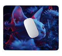 HHQGOUYG Small Mouse Pad 29x24cm, Hairless Cat Gaming Mouse Mat F-833 | With Anti-slip Rubber Base, Easy Gliding Mousepad, Spill-Resistant Surface, Small Desk Mat, Home Office Accessories Mousemat