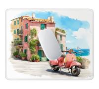 HHQGOUYG Small Mouse Pad 30x25cm, Seaside Town Gaming Mouse Mat F-268
