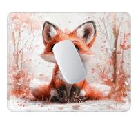 HHQGOUYG Small Mouse Pad 32x26cm, Fox Animal Gaming Mouse Mat F-349