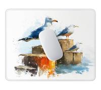 HHQGOUYG Small Mouse Pad 32x26cm, Seagull Gaming Mouse Mat F-277