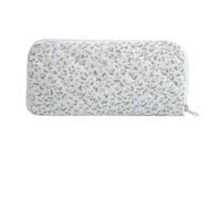 HHQQWZ Quilted Makeup Brush Bag Travel Cosmetic Bag for Women, Floral Coquette Cotton Makeup Brush Case Toiletry Zipper Make Up Pouch, Travel Storage Organizer Pouch, Purple Floral