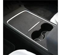 HHRDYY Car Center Console Cover Protector For Tesla For Model 3 Y 2021-2025 Highland For Juniper Central Panel Sticker Suede Trim Interior Sticker(BLACK 1)