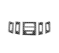 HHRDYY Car Interior Sticker For BMW E90 E92 E93 Auto Central Air Vent Outlet Trims 5pcs Trim Interior Sticker(BLACK 1)