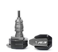 HHRDYY Motorcycle Anti-fall Protector Ball Protection Bar Anti Drop Side Falling Crash Guard For YZF-R3 YZF-R7 YZF-R25 Sliders Crash Protector(Titanium,X-1)