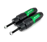 HHRDYY Motorcycle CNC Accessories Falling Protection Exhaust Bumper Anti-Crash Pad Slider For XMAX 400 XMAX250 XMAX300 Sliders Crash Protector(Green,X-2)