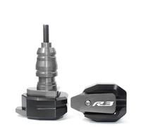 HHRDYY Motorcycle Falling Protection Frame Slider Fairing Guard Anti Crash Pad Protector For YZF-R3 Accessories Sliders Crash Protector(Titanium)