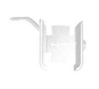 HHRDYY Motorcycle Phone GPS Navigation Bracket For NMAX25 NMAX155 125 2015-2024 Mirror Handlebar Holder Front Stand Parts Navigation Bracket Mounting(Silver 2)