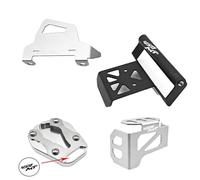 HHRDYY Navigator Mount Motorcycle GPS Navigation Bracket For CFMOTO 450MT 450 MT Rear Brake Fluid Reservoir Guard Front Brake Caliper Guard Accessories Smartphone Holder(Silver)