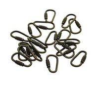 HHRJNUST 20pcs Locking Carabiner Clip D Spring