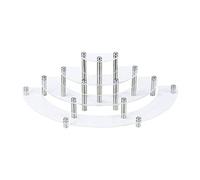 HHRJNUST Acrylic Display Riser Perfume Stand Organizer 4 Layer Half Moon Showcase Clear