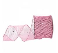 HHRJNUST Glittering Mesh Ribbon Roll For Wreath Making Gift Wrapping Floral Design Party Decoration Home Crafting Wire Edge Polyester, Hh004-063-067