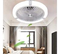 HHRLCH 48W Invisible Fan Ceiling Light 45 * 18Cm Ceiling Light with Dimmable Fan Remote Control 3 Speed Ultra Quiet Fan Chandelier Bedroom Living Room Dining Room Ventilator Lamp/