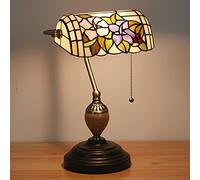 HHRLCH Bankers Lamp Lamp Desk Lamp Vintage Lamp Table Lamp Bedside Lamps Reading Lamps for Bedside Table Study Office Base W11 H15 Grape blossom