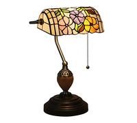 HHRLCH Bankers Lamp Lamp Desk Lamp Vintage Lamp Table Lamp Bedside Lamps Reading Lamps for Bedside Table Study Office Base W11 H15 Grape blossom