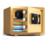 HHRLCH Cabinet Safe Box Safe Home Safe Home Password Box Key Fingerprint Invisible Bedside Cash Use Storage (Color : Gold Size : 38x30x30cm) (Gold 38x30x30cm)